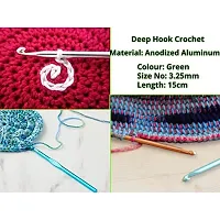 Artonezt Pony Anodized Aluminum Crochet Hooks Knitting Needles for Sewing Craft Yarn Sweater Woolen Cloth (Size No. 3.25mm)- Set of 1-thumb2