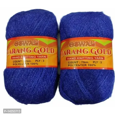 Oswal Tarang Gold Wool Ball Hand Knitting 400 Gram (1 Ball 100 Gram Each) Art Craft Soft Fingering Crochet Hook Yarn Shade No-20