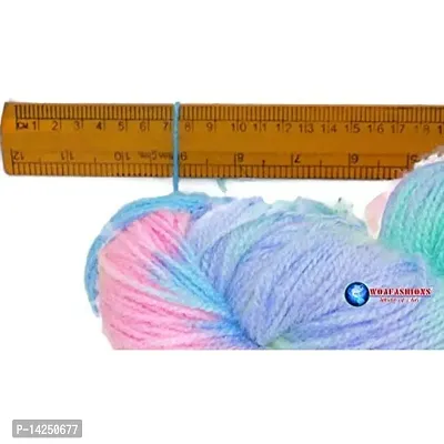 Ganga Glowing Star Printed Hand Knitting Yarn (Icey Pink) (Hanks-200Gms)-thumb3