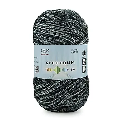 Ganga Spectrum Soft Shaded Acrylic Yarn Hand Knitting Wool I Crochet Hook Needle Thread (200 Gm 1Ball 100 Gram Each) Shade No-912202