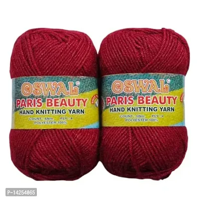 Oswal Socks Paris Beauty Wool Ball Hand Knitting 400 Gram (1 Ball 100 Gram Each) Art Craft Soft Fingering Crochet Hook Yarn Shade No-19-thumb0