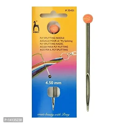 Artonezt Pony Ply Splitting Needle Hand Sewing Needle Yarn Knitting Tool for String Knot Braid Craft Macrame DIY and Other Handmade Projects, Size 4.50mm-thumb0