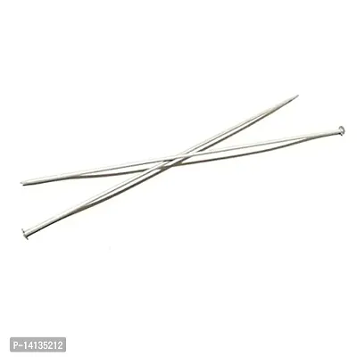 NTGS Classic Aluminium Knitting Needle Large Size - No 8G, Length - 35Cm,,  Woolen Artefacts Like Sweaters, Muflers, Caps Etc, Pair of 2
