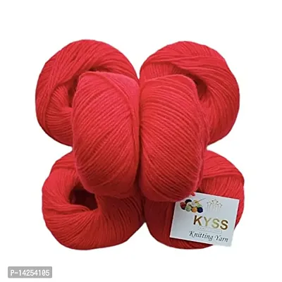 Kyss Smart Baby Soft 100% Acrylic Wool (12 Pc) 4 Ply Ball Hand Knitting Art Craft Soft Fingering Crochet Hook Yarn, Needle Thread Dyed Shade No-44