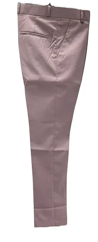 Stylish Polyester Blend Solid Formal Trousers For Men