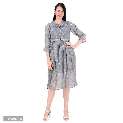 NUEVOSDAMAS Women Satin Solid Midi Dress | Western Wrap Frill Dress fo