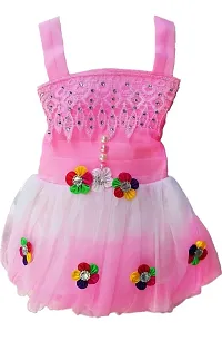 BRANDVALUE Baby Girl's Knee Length Birthday Doll Frock (6-9 months, Multicolor) Pack Of 3-thumb3