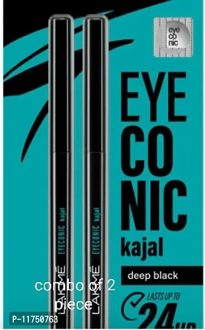 Women Kajal PACK OF 2 PICES  Eyeconic Kajal Twin Pack, Black, 0.35g with 0.35g Matte Finish-thumb0
