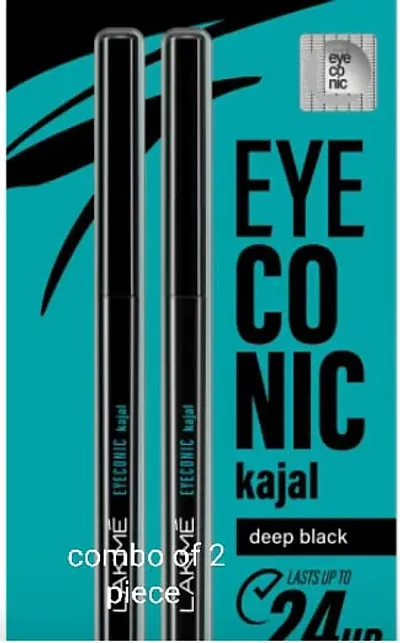Women Kajal PACK OF 2 PICES  Eyeconic Kajal Twin Pack, Black, 0.35g with 0.35g Matte Finish
