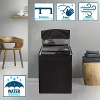 Wings Star Waterproof & Dust-Proof Top Loading Fully Automatic Washing Machine Cover for 8 Kg, 8.5 Kg, 9 Kg, 9.5 Kg,10 Kg | Washing Machine Cover Top Load (Coffee Color)-thumb1