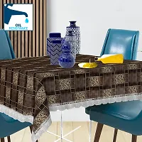 Wings Star PVC Printed Square Dinning Table Cover | Waterproof & Dustproof Table Cover (Size: 54x54 Inches) - KUM40-thumb1