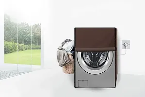 Wings Star Washing Machine Cover for Samsung 7 Kg Fully-Automatic Front Load WW70J42G0BW - Waterproof & Dustproof Cover Coffee-thumb1