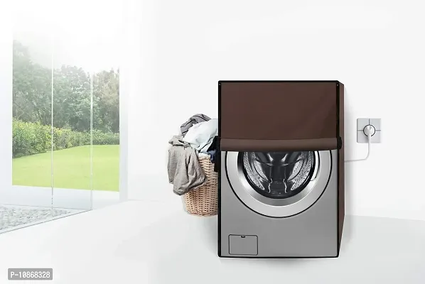 Wings Star Washing Machine Cover for Samsung 7 Kg Fully-Automatic Front Load WW70J42G0BW - Waterproof & Dustproof Cover Coffee-thumb2