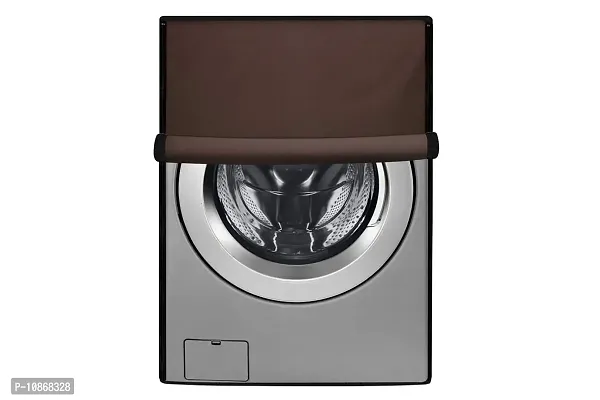 Wings Star Washing Machine Cover for Samsung 7 Kg Fully-Automatic Front Load WW70J42G0BW - Waterproof & Dustproof Cover Coffee-thumb0