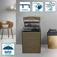 Wings Star Waterproof & Dust-Proof Top Loading Fully Automatic Washing Machine Cover for 8 Kg, 8.5 Kg, 9 Kg, 9.5 Kg,10 Kg | Washing Machine Cover Top Load (Beige Color)-thumb1