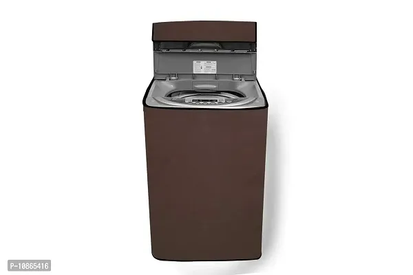 Wings Star Washing Machine Cover for Fully Automatic Top Load LG T7569NDDL 6.5Kg Model, Brown Color-thumb0