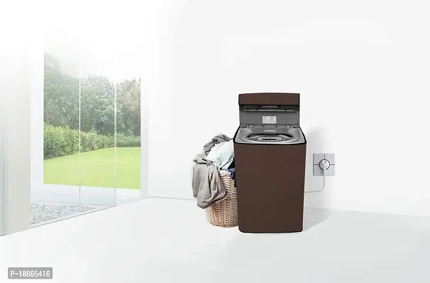 Wings Star Washing Machine Cover for Fully Automatic Top Load LG T7569NDDL 6.5Kg Model, Brown Color-thumb5