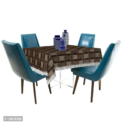 Wings Star PVC Printed Square Dinning Table Cover | Waterproof & Dustproof Table Cover (Size: 54x54 Inches) - KUM40-thumb3