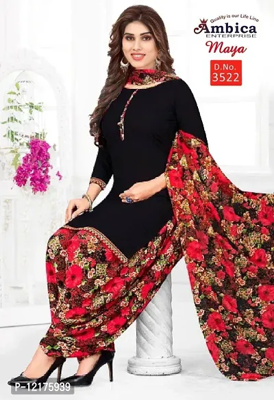 Trendy Women Crepe Dress Material with dupatta