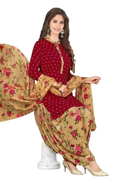 Exclusive Crepe Dress Material with Dupatta