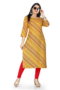 Blue Collection Women's Regular Round Neck 3/4 Sleeve Pull On Fantasy Solid Kurti/One Piece-thumb4
