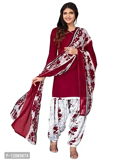 Blue Collection Women's Floral Satin Modern Crepe Regular Woven Round Neck 3/4 Sleeve Pull On Fantasy Solid Sun Protection Kurta (Wine R_T_F_675 Size :- Free Size