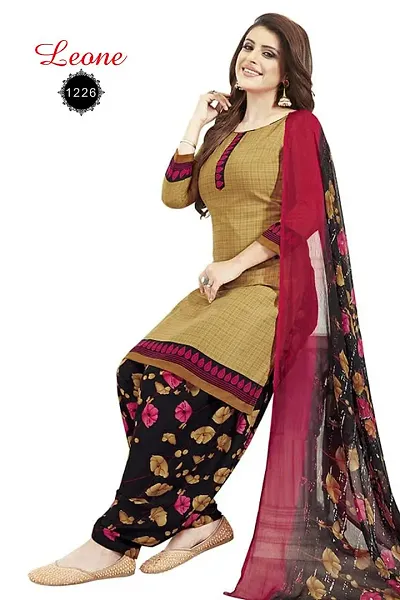 Trendy Women's Crepe Dress Material with Dupatta