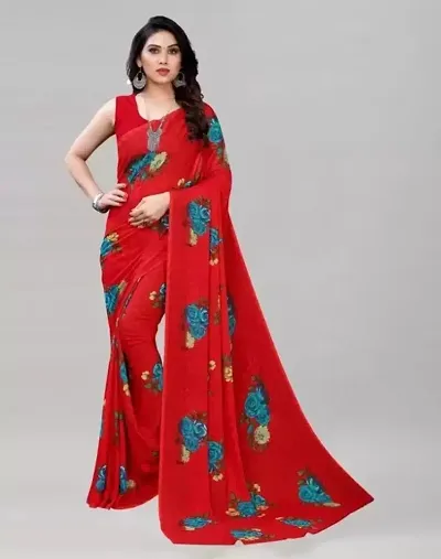 Hot Selling Georgette Saree with Blouse piece 