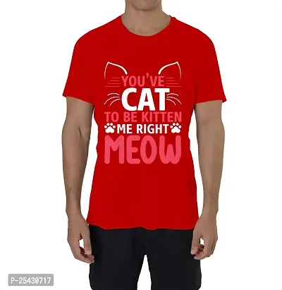 Horns N Bones Graphic Printed Cotton Half Sleeve T-Shirt for Mens - Me Right Meow