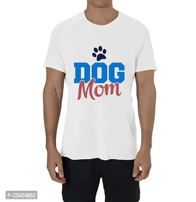 Horns N Bones Graphic Printed Cotton Half Sleeve T-Shirt for Mens - Mom of Dog-thumb0