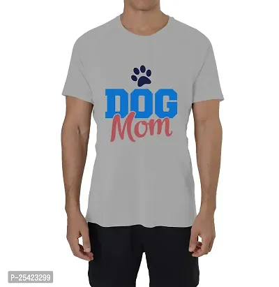 Horns N Bones Graphic Printed Cotton Half Sleeve T-Shirt for Mens - Mom of Dog