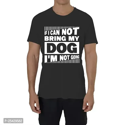 Horns N Bones Graphic Printed Cotton Half Sleeve T-Shirt for Mens - Dog Not Going-thumb0