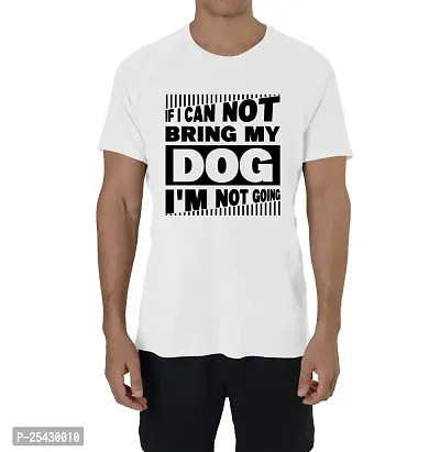 Horns N Bones Graphic Printed Cotton Half Sleeve T-Shirt for Mens - Dog Not Going-thumb0