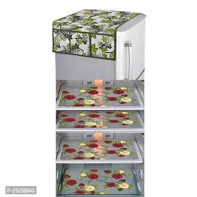 Trendy Ptinted Refrigerator PVC Cover Pack Of 5 - Beige