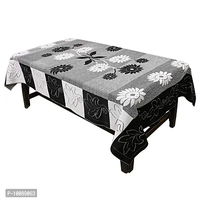 Dakshya Industries Floral Cotton 7 Piece 5 Seater Sofa Cover with Center Table Cover - Black-thumb4