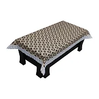 Trendy PVC Printed Waterproof Rectangle 4 Seater Table Cover 40x60 Inch -Beige-thumb2