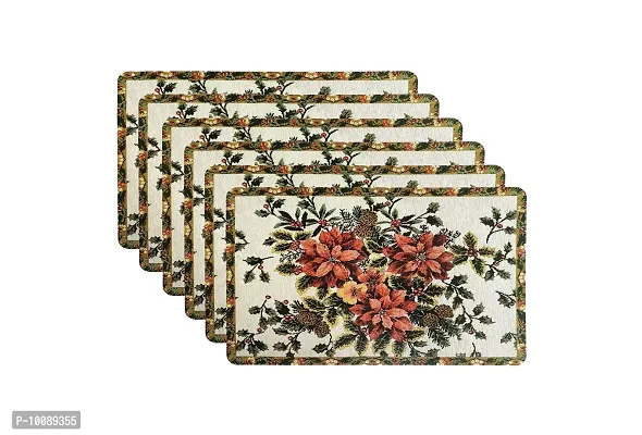 Dakshya Industries PVC 12 Pieces Dining Table Placemat & Coasters Set (Multicolor)