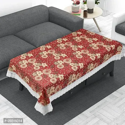 Trendy PVC Printed Waterproof Rectangle 4 Seater Table Cover 40x60 Inch -Maroon