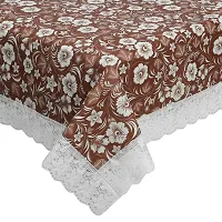 Dakshya Industries PVC Printed Table Cover Printed,Washable Waterproof Table Protector (Brown, 10 Meter Roll)-thumb1