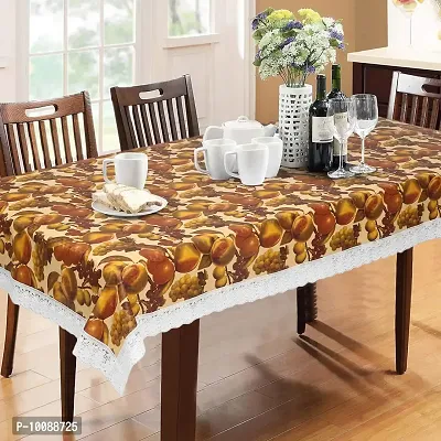 Dakshya Industries PVC Printed, Washable Waterproof 6 Seater Dining Table Cover (Multicolor - 60X90 inches)