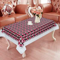 Trendy PVC Printed Waterproof Rectangle 4 Seater Table Cover 40x60 Inch -RedBlack-thumb2