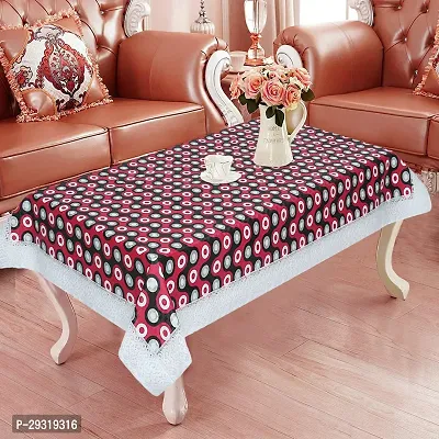 Trendy PVC Printed Waterproof Rectangle 4 Seater Table Cover 40x60 Inch -RedBlack-thumb3