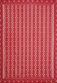 Dakshya Industries Cotton Dining Table Cover (60x90 Inches) - Maroon-thumb2