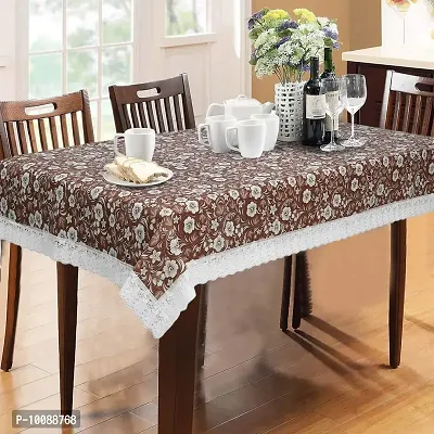 Dakshya Industries PVC Printed Table Cover Printed,Washable Waterproof Table Protector (Brown, 10 Meter Roll)-thumb0