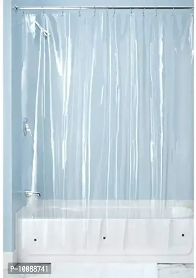 Dakshya Industries Pack of 1 Waterproof Transparent PVC Plain AC Curtain with Hooks (Size - 9 Feet, Thickness - 0.15 mm)-thumb2