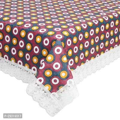 Trendy PVC Printed Waterproof Rectangle 4 Seater Table Cover 40x60 Inch -RedYellow-thumb3