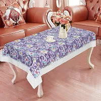 Trendy PVC Printed Waterproof Rectangle 4 Seater Table Cover 40x60 Inch -Purple-thumb1