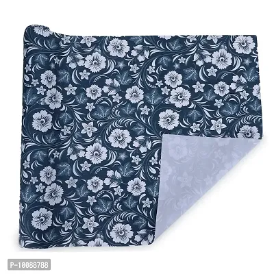 Dakshya Industries PVC Small Flower Printed Table Cover Washable Waterproof Table Protector-thumb2