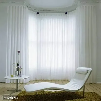 Dakshya Industries Transparent PVC Solid Grommet Curtain with Hook, 11 X 4.5 Feet