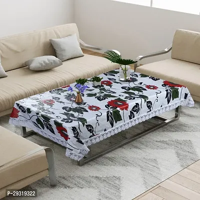 Trendy PVC Printed Waterproof Rectangle 4 Seater Table Cover 40x60 Inch -Grey-thumb0